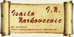 Isailo Markovčević vizit kartica